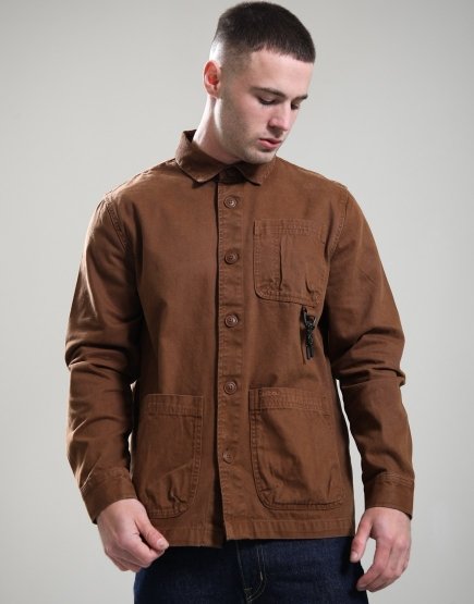 Bowland Garment Dyed Overshirt Umber