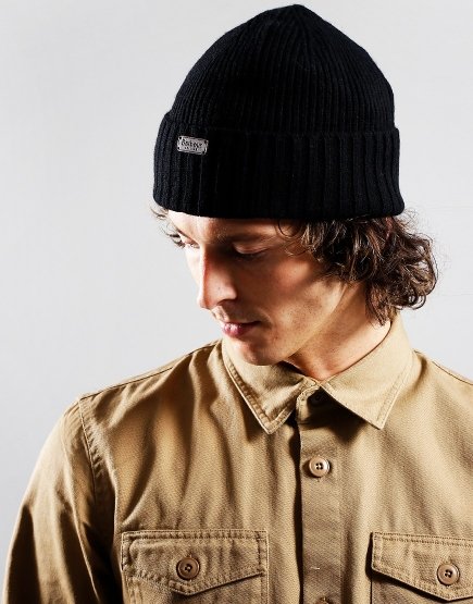 Barbour Carlton Knitted Hat Black