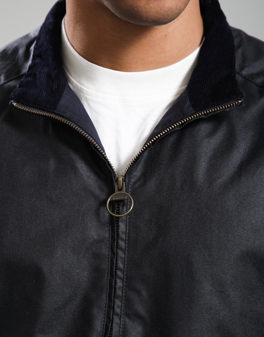 Barbour Chelsea Blouson Wax Jacket Navy