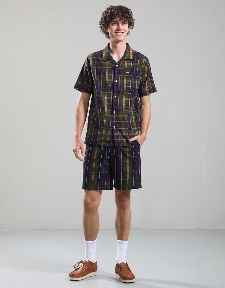 Barbour Clyde Seersucker Tartan Summer Fit Shirt Classic Tartan