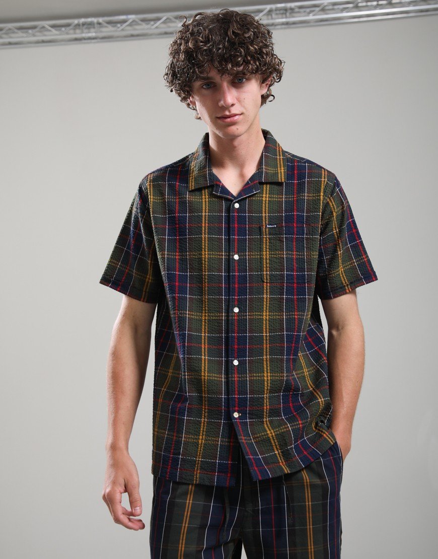 Barbour Clyde Seersucker Tartan Summer Fit Shirt Classic Tartan