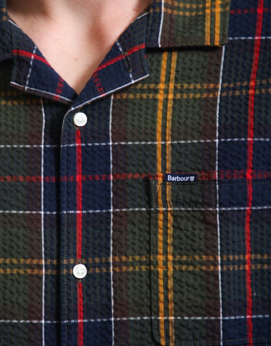 Barbour Clyde Seersucker Tartan Summer Fit Shirt Classic Tartan