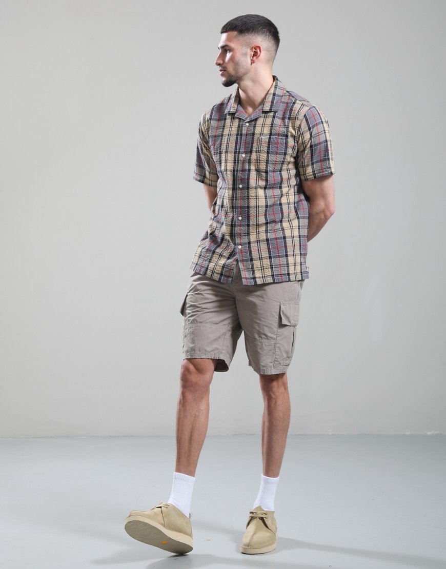 Barbour Clyde Seersucker Tartan Summer Fit Shirt Dress Tartan