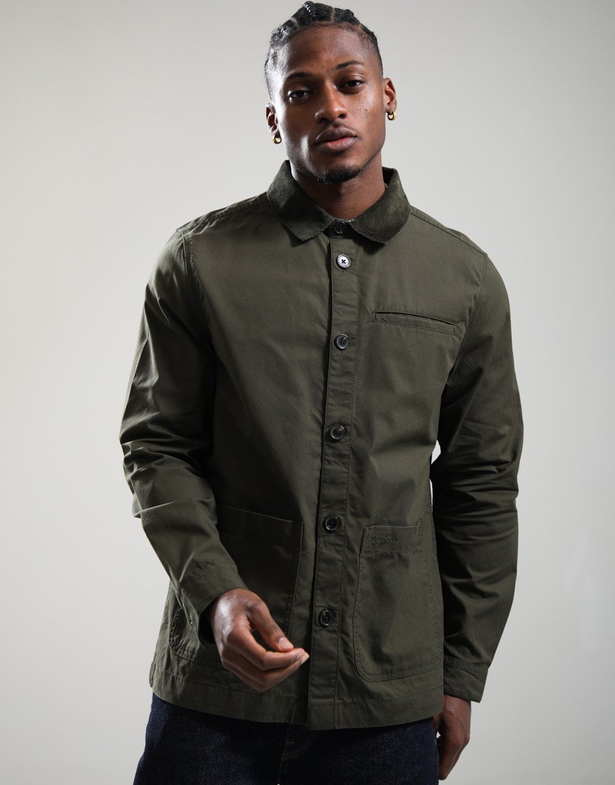 Barbour Cole Poplin Overshirt Olive