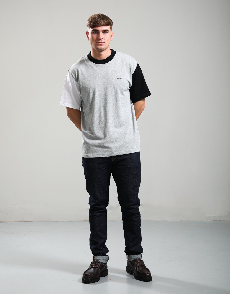 Barbour Colourblock T-Shirt Grey Mix