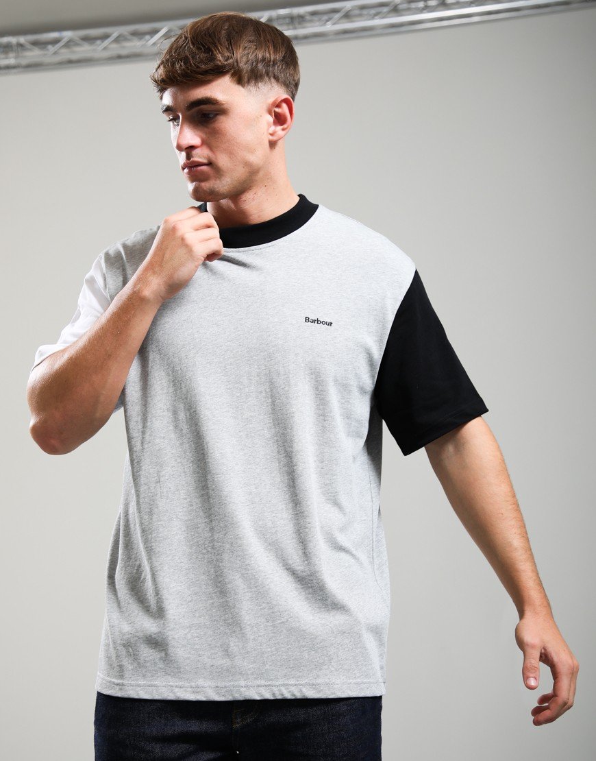 Barbour Colourblock T-Shirt Grey Mix