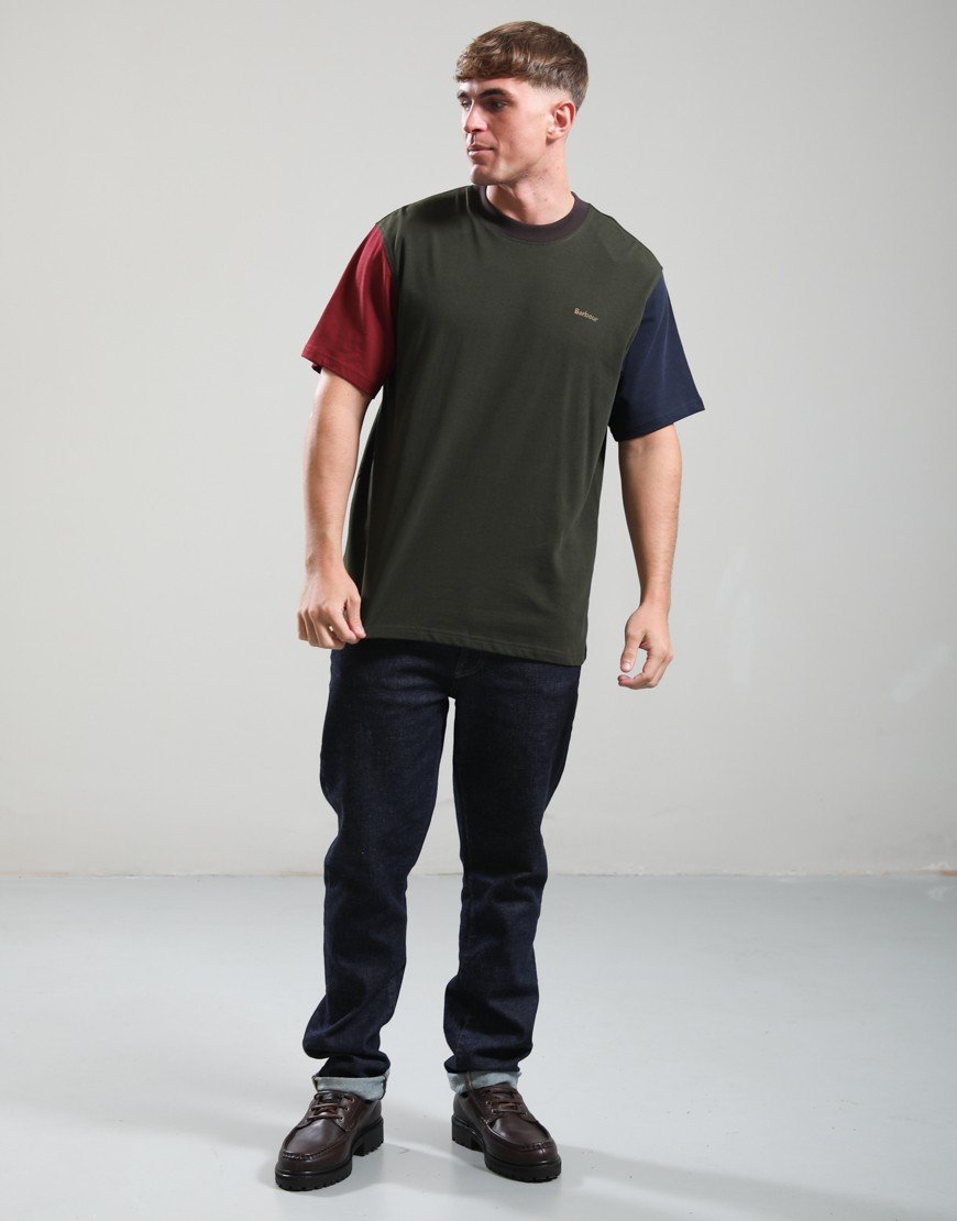 Barbour Colourblock T-Shirt Sage Mix