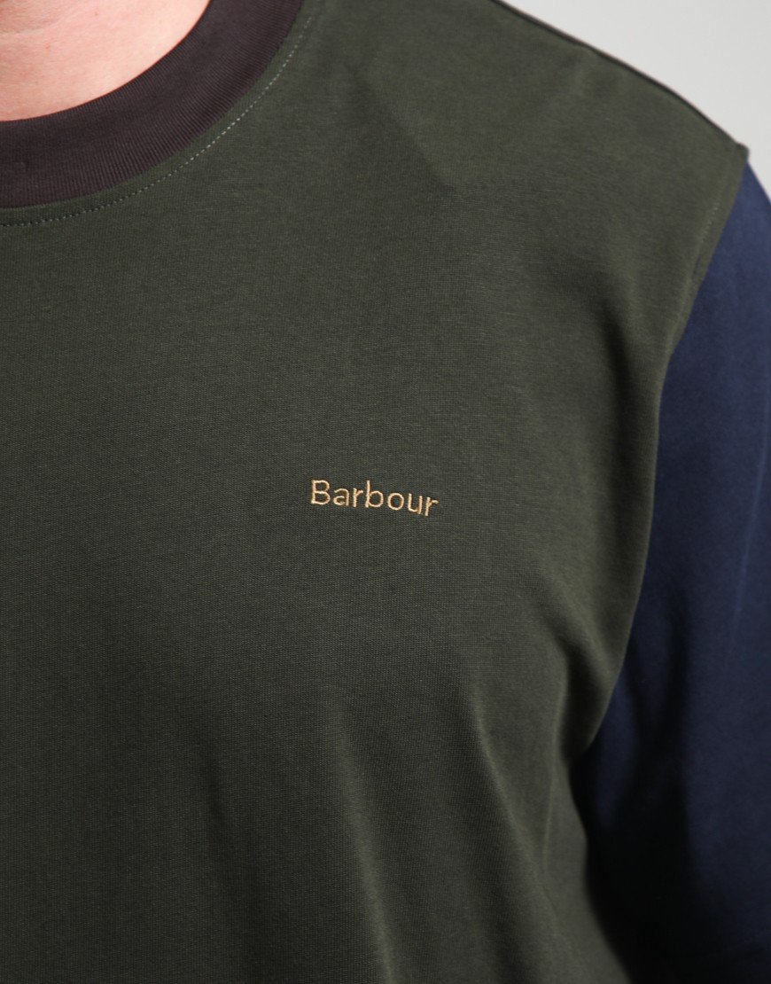 Barbour Colourblock T-Shirt Sage Mix