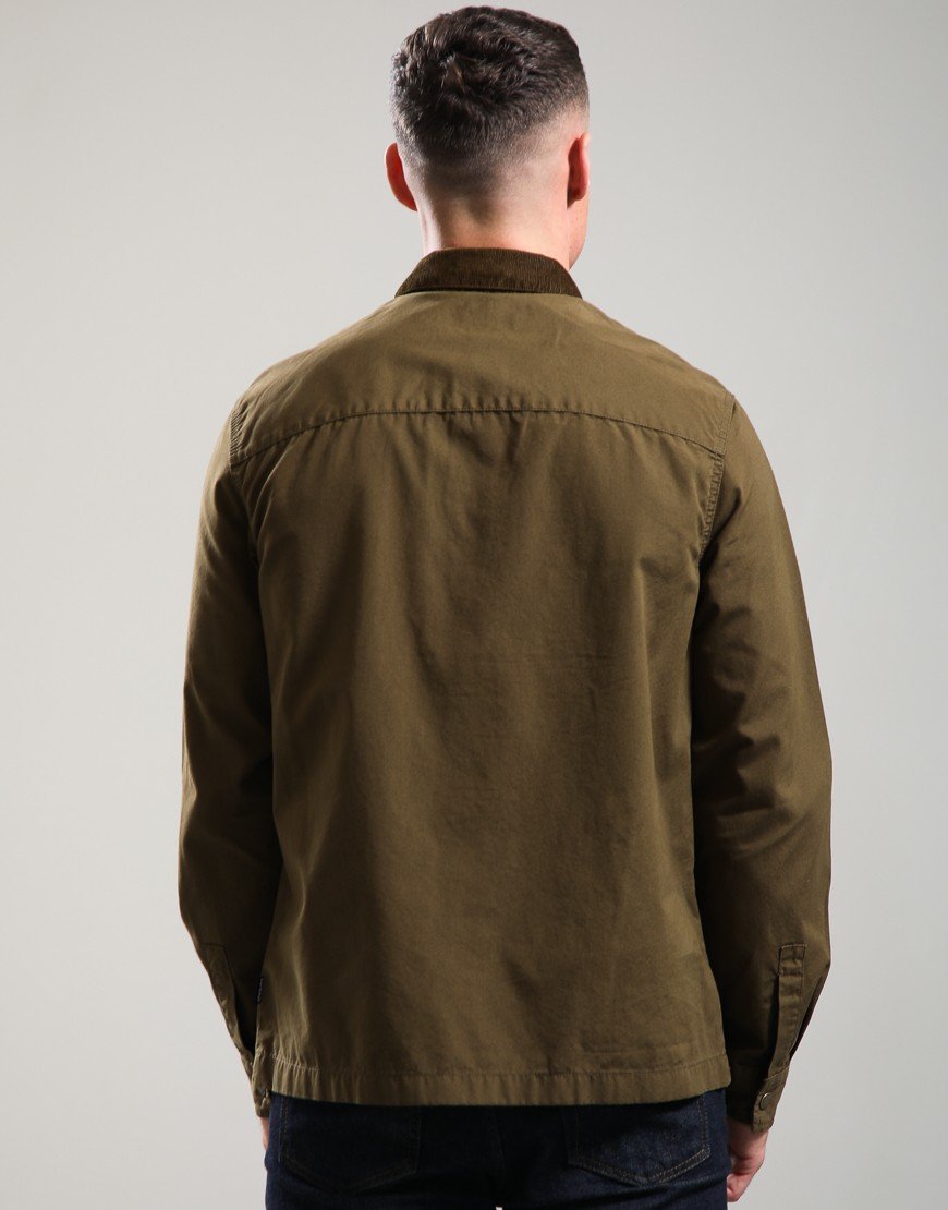 Barbour Cord Collar Twill Overshirt Beech