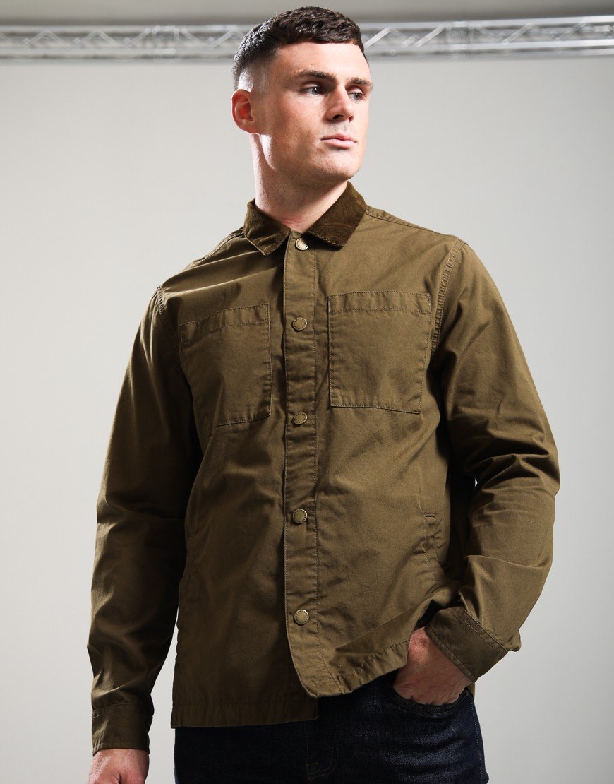 Barbour Cord Collar Twill Overshirt Beech