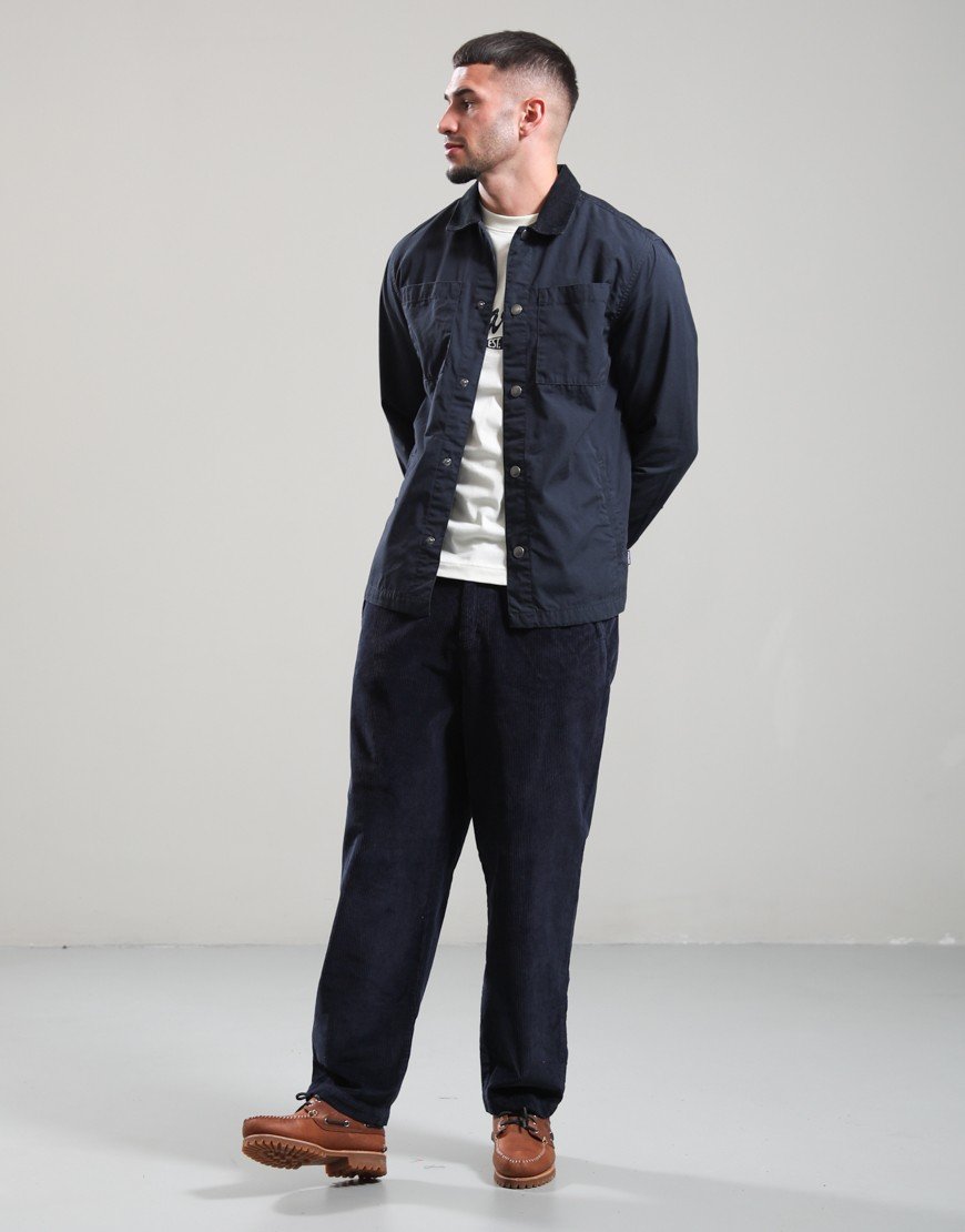 Barbour Cord Collar Twill Overshirt Dark Navy