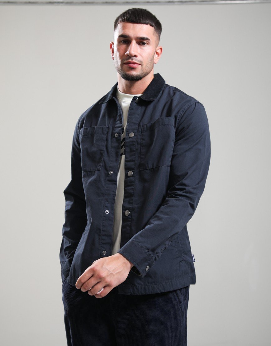 Barbour Cord Collar Twill Overshirt Dark Navy