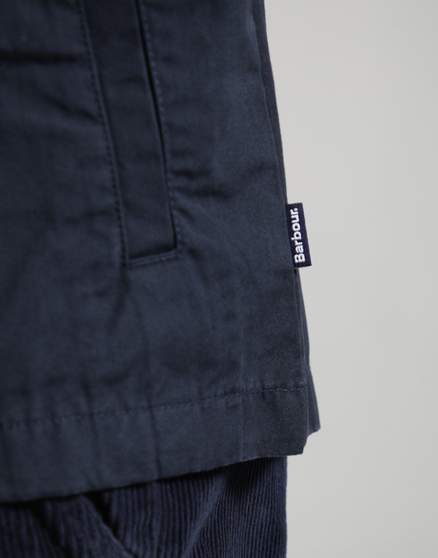 Barbour Cord Collar Twill Overshirt Dark Navy
