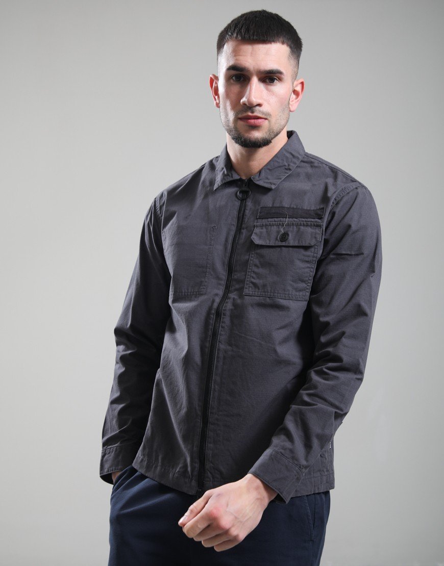 Barbour Crail Wax Ripstop Overshirt Asphalt