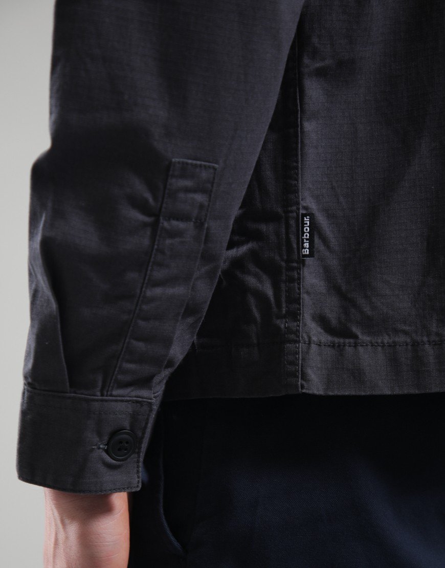 Barbour Crail Wax Ripstop Overshirt Asphalt