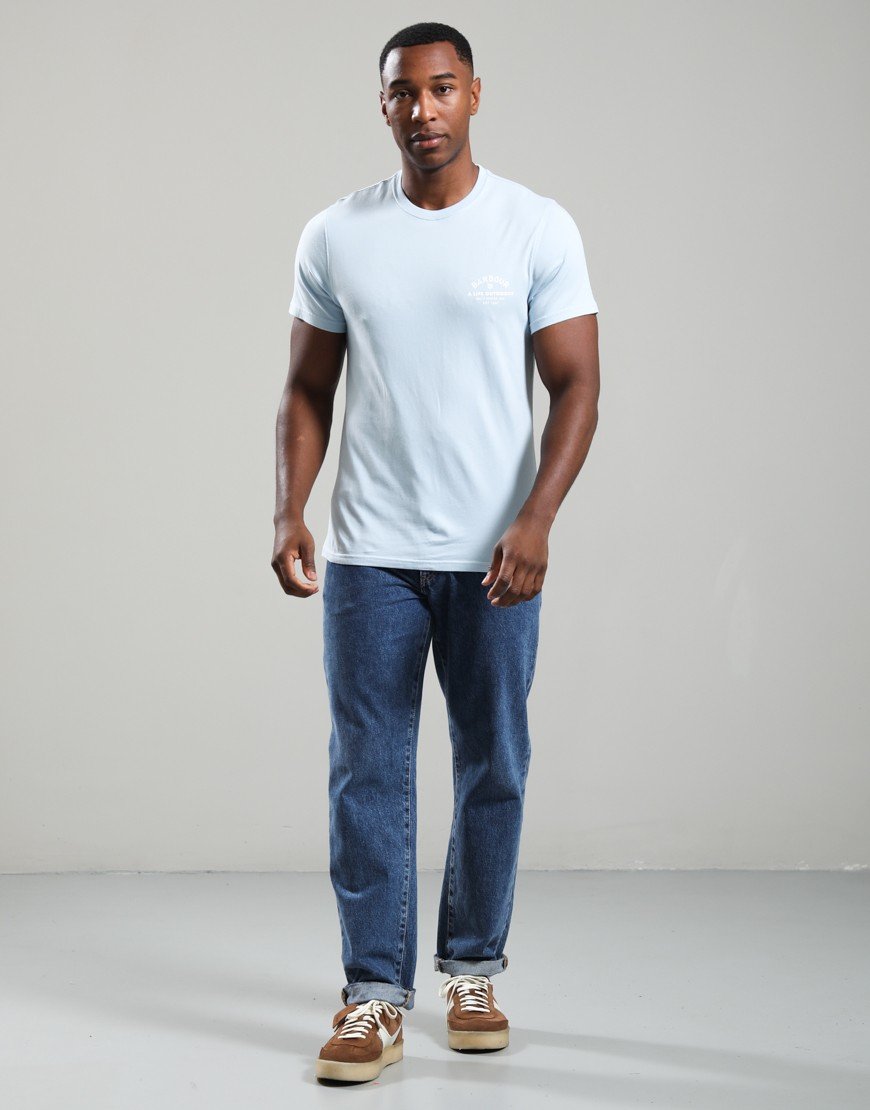 Barbour Cranmer Logo T-Shirt Ocean Sky