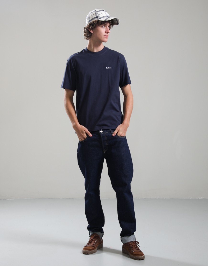 Barbour Dalton Logo Oversized T-Shirt Navy