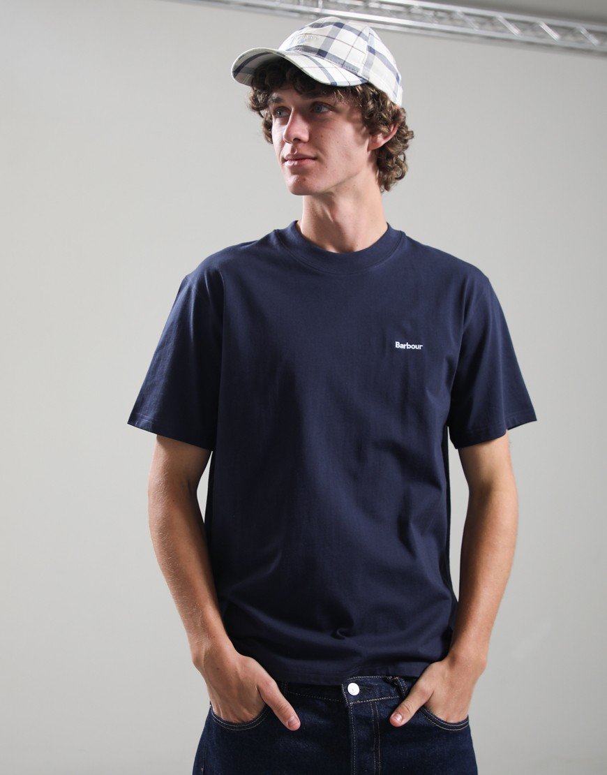 Barbour Dalton Logo Oversized T-Shirt Navy