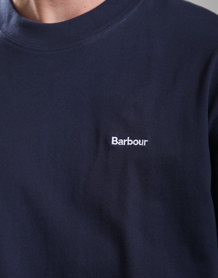 Barbour Dalton Logo Oversized T-Shirt Navy