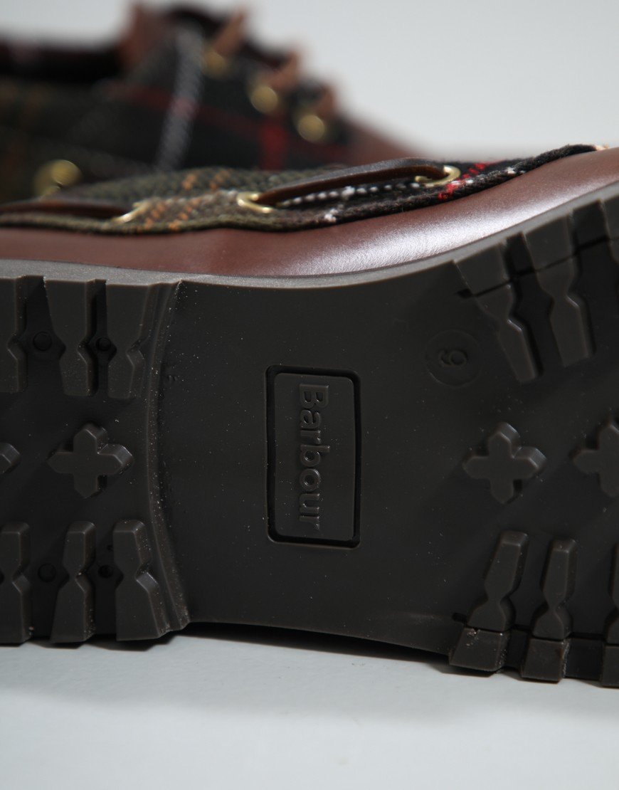 Barbour Re-Engineered Deck Boat Shoes Brown/Classic Tartan