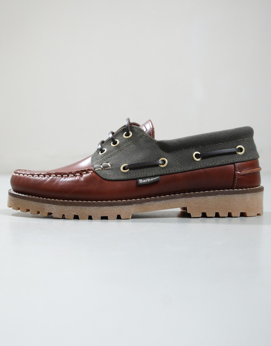 Barbour Re-Engineered Deck Boat Shoes Mahogany