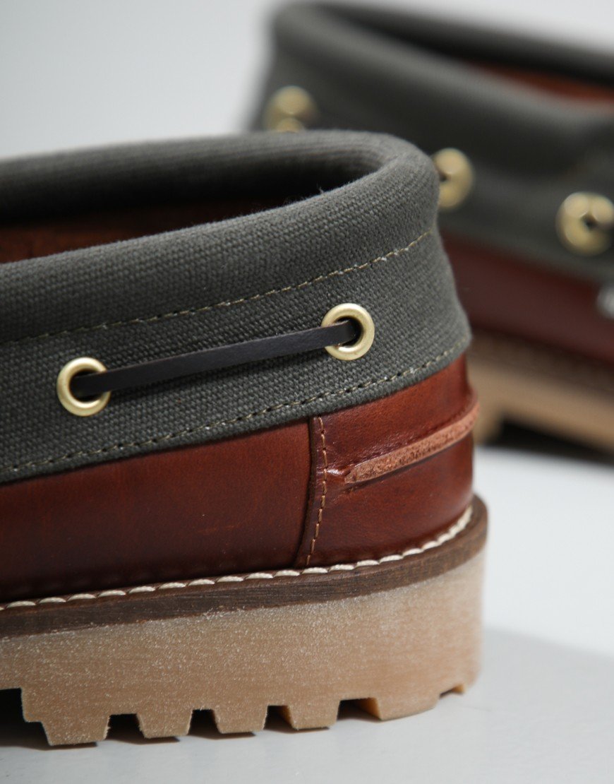 Barbour Re-Engineered Deck Boat Shoes Mahogany
