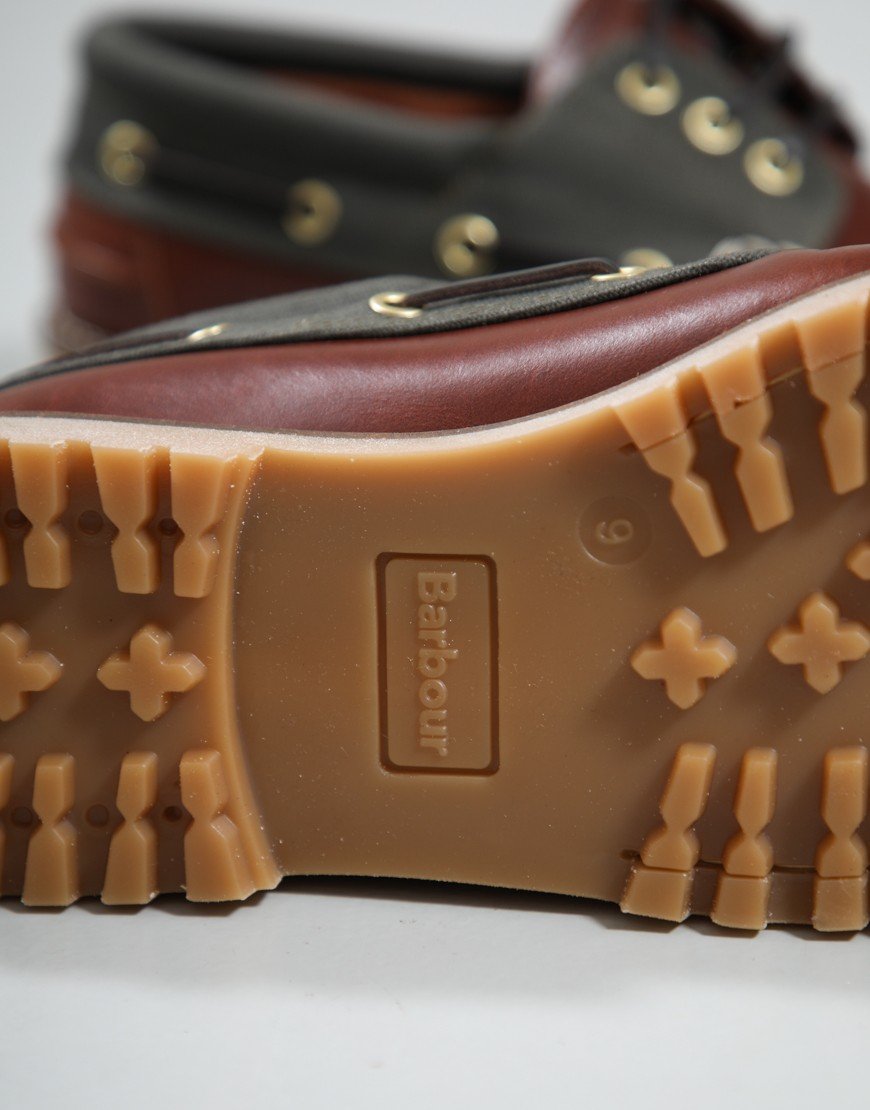 Barbour Re-Engineered Deck Boat Shoes Mahogany