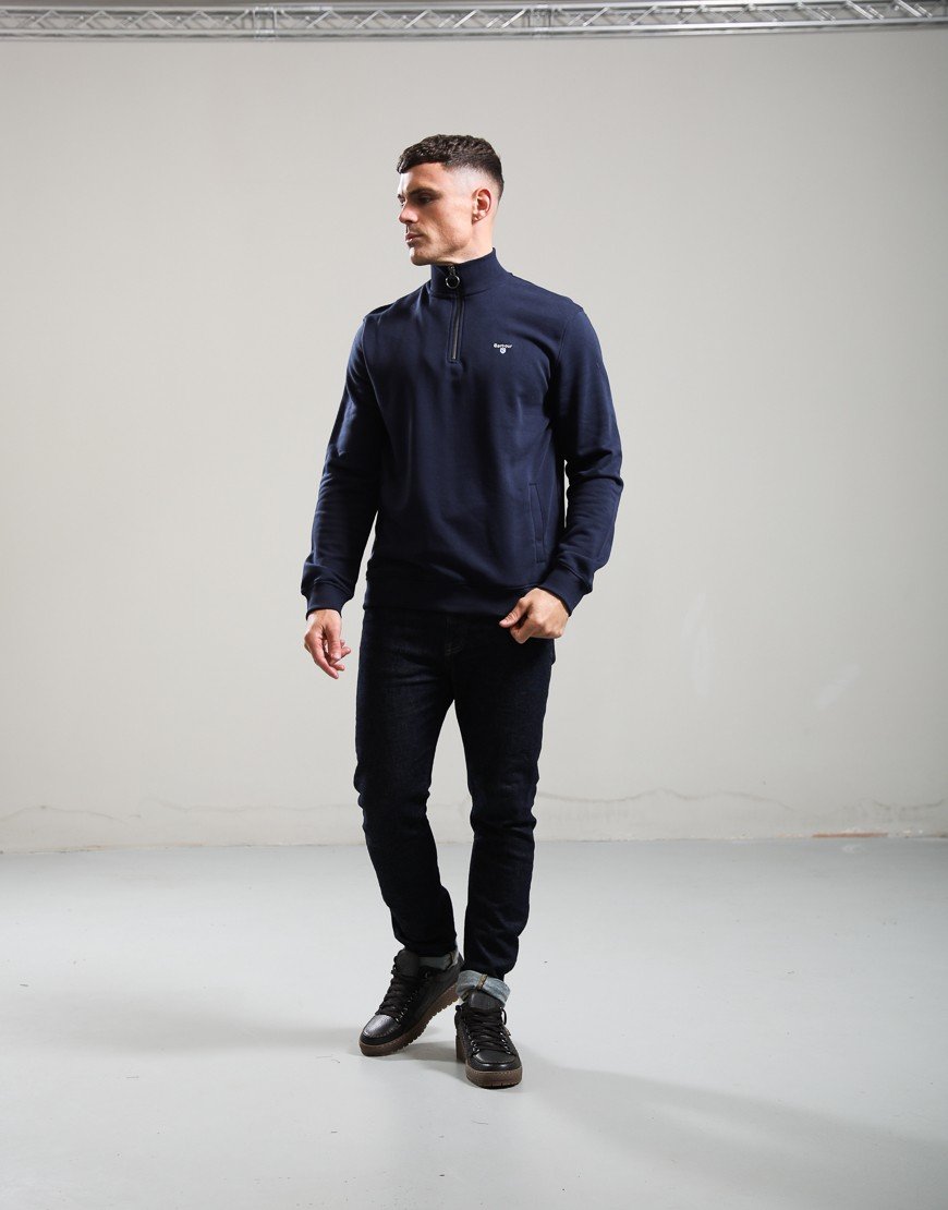 Barbour Desmond Half Zip Sweat Navy
