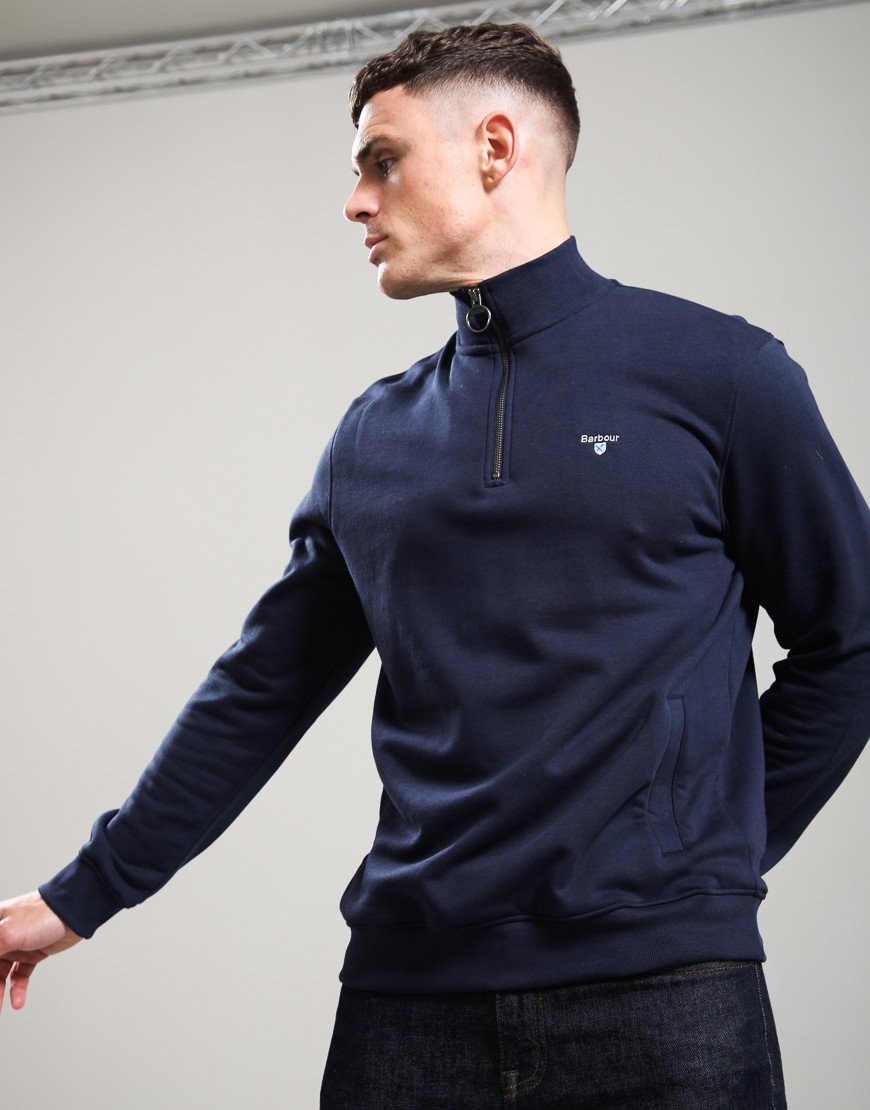Barbour Desmond Half Zip Sweat Navy