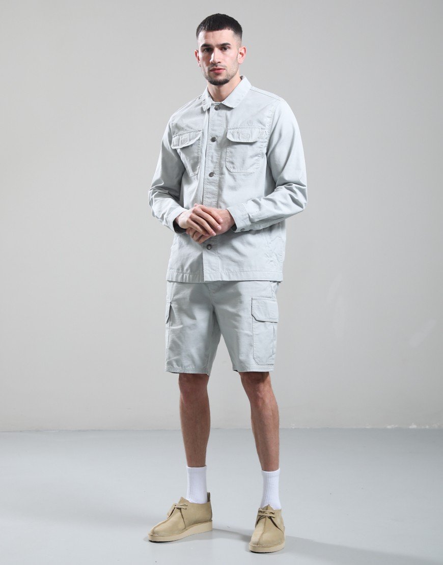 Barbour Draftmen Cotton Slub Overshirt Blue Haze