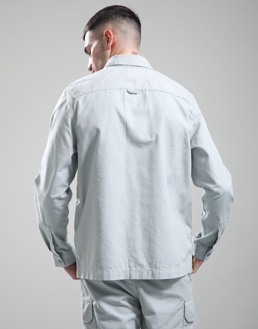 Barbour Draftmen Cotton Slub Overshirt Blue Haze
