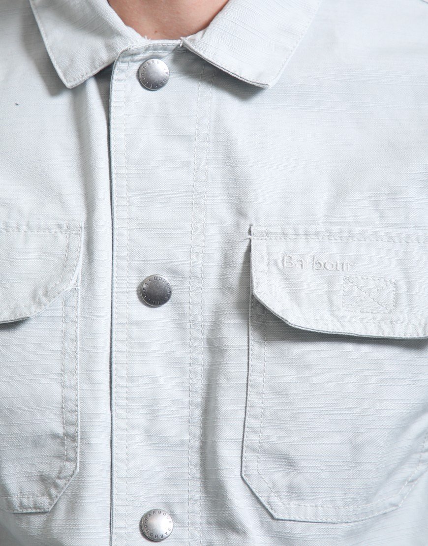 Barbour Draftmen Cotton Slub Overshirt Blue Haze
