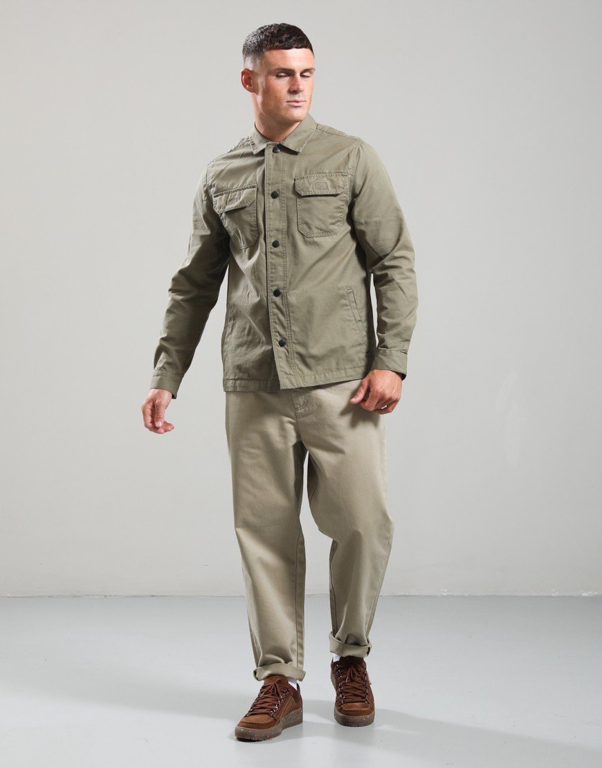 Barbour Draftmen Overshirt Grey Olive