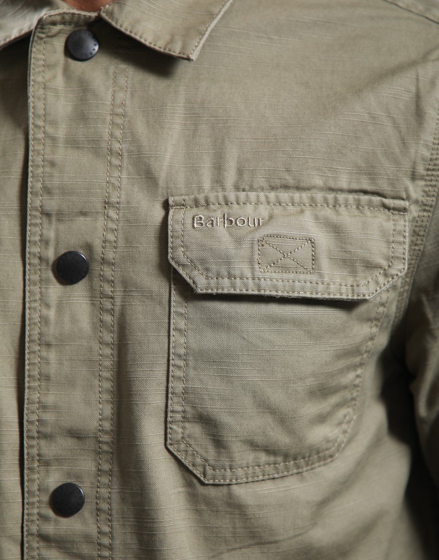 Barbour Draftmen Overshirt Grey Olive