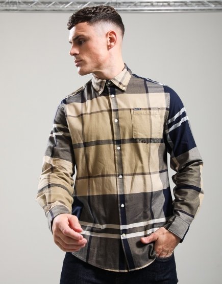Barbour Tartan Dunoon Tailored  Shirt Birchwood Dress Tartan     