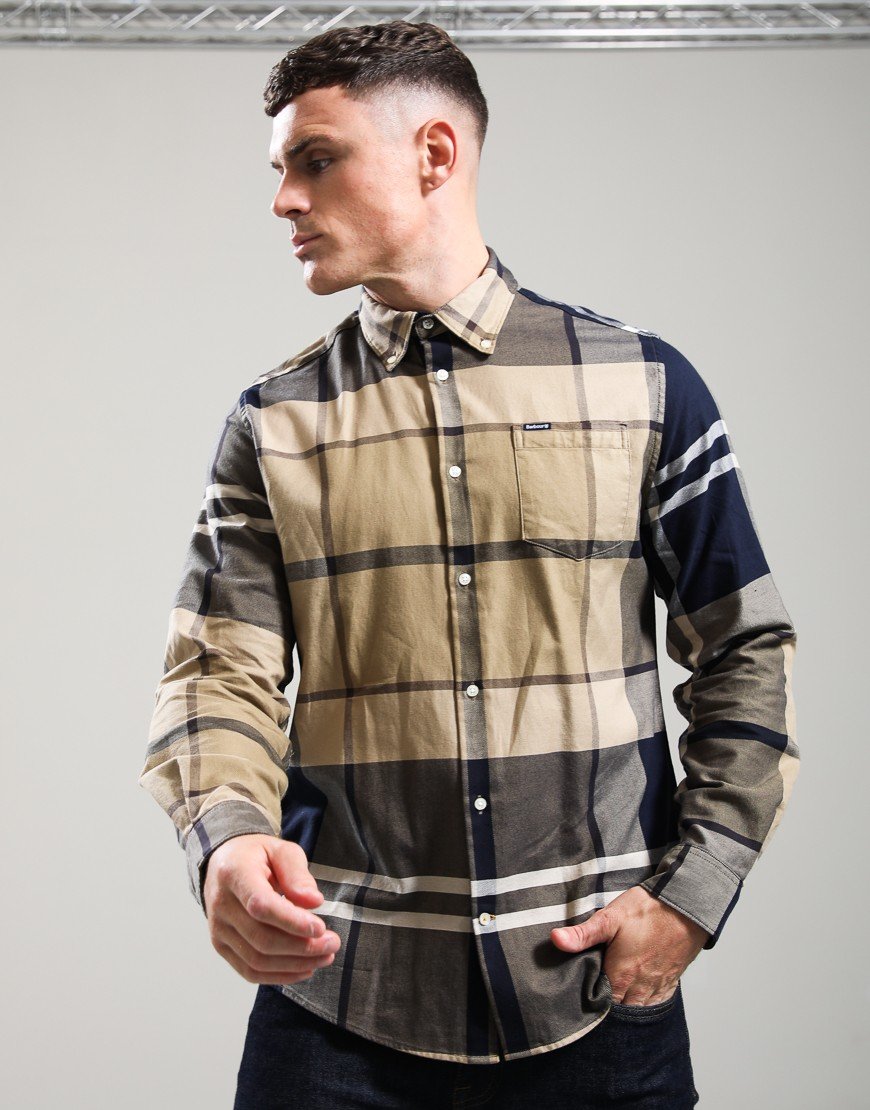 Barbour Tartan Dunoon Tailored  Shirt Birchwood Dress Tartan     