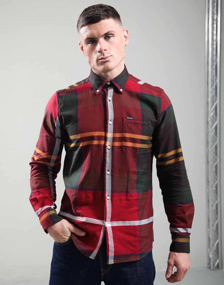 Barbour Dunoon Long Sleeve Shirt Winterberry Tartan