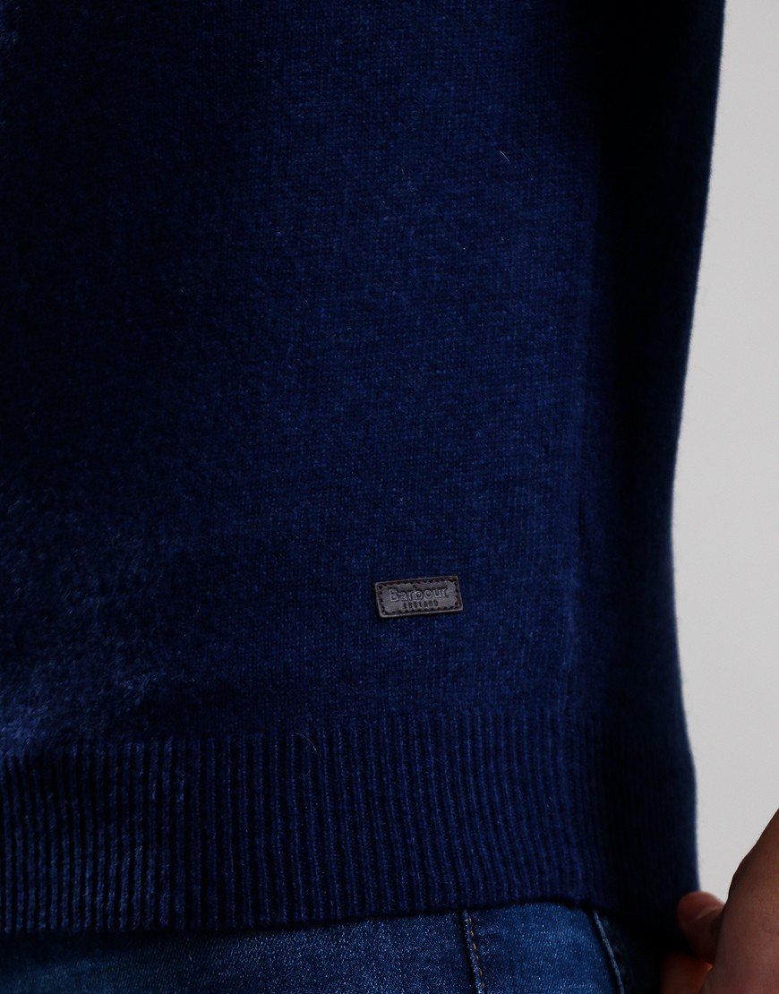 Barbour Essential Patch 1/2 Zip Knit Deep Blue