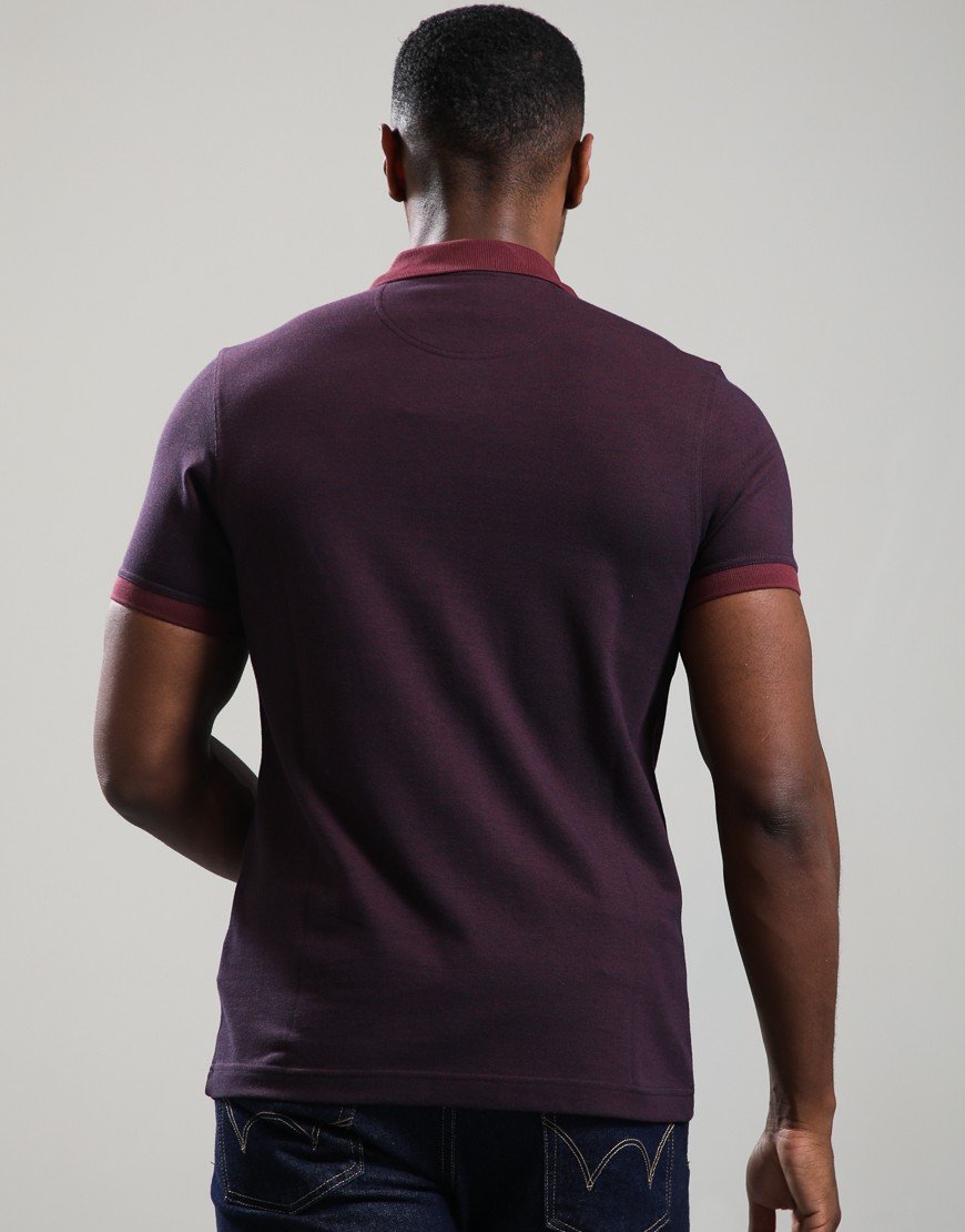 Barbour Essential Sports Mix Polo Shirt Bordeaux