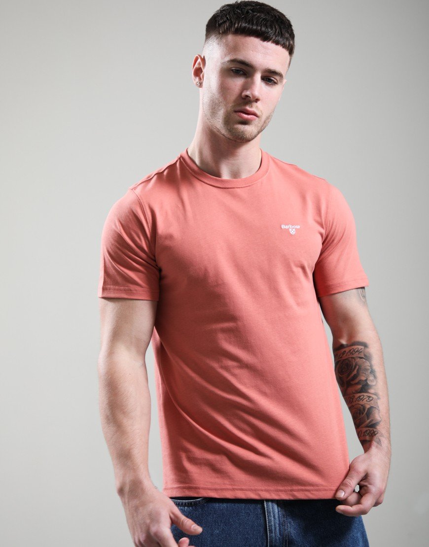 Barbour Essential Sports T-Shirt Pink Clay