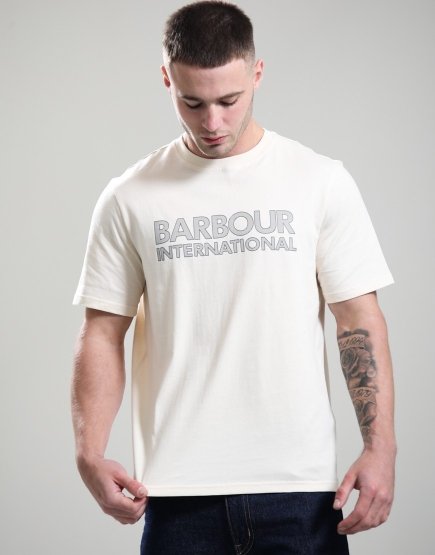 Barbour International Essential Logo T-Shirt Calico White