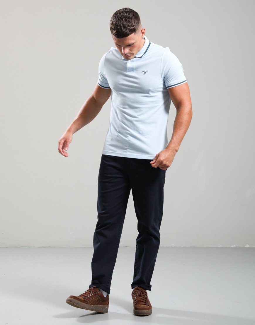 Barbour Ferrybridge Polo Shirt Ocean Sky