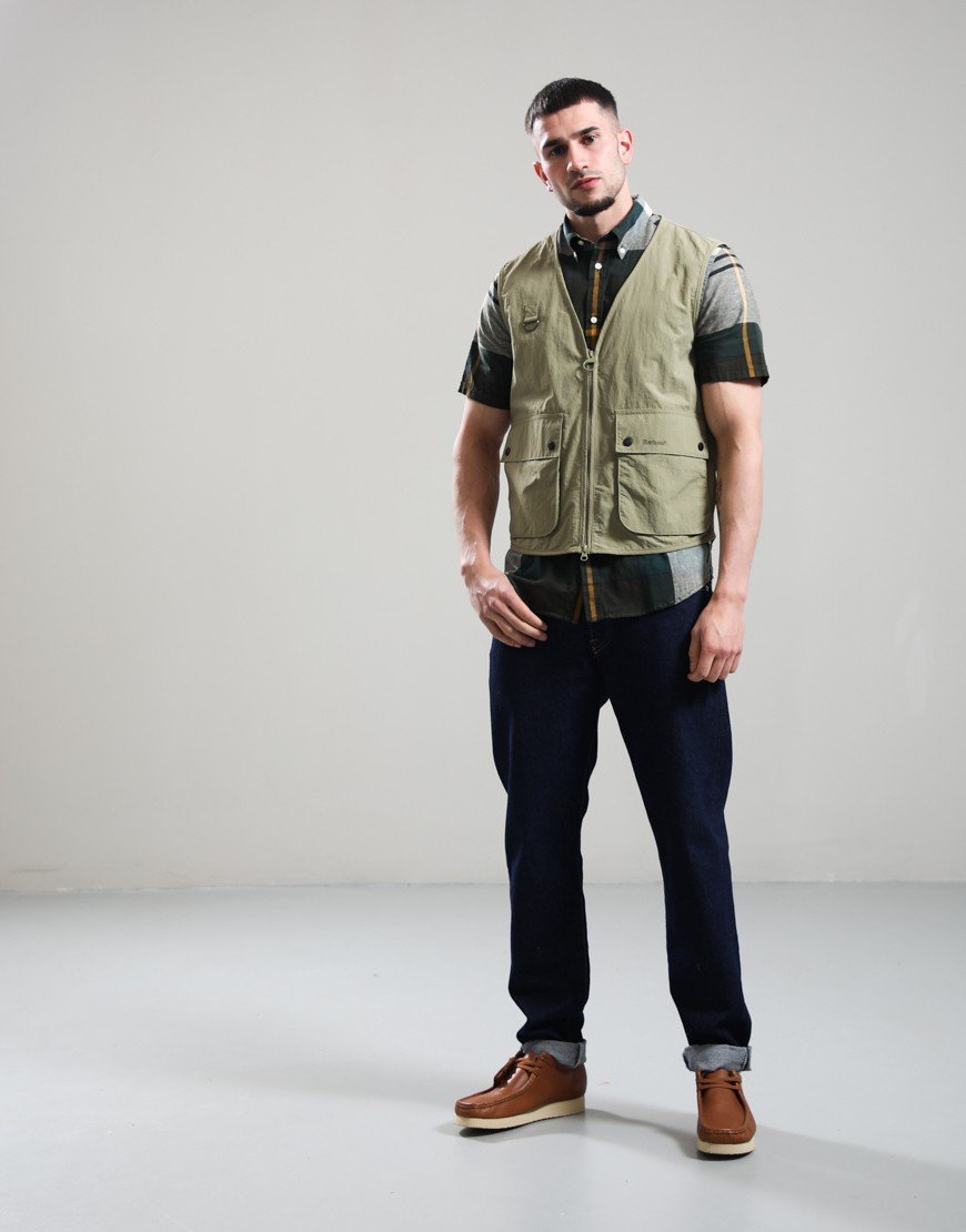 Barbour Festival Gilet Bleached Olive