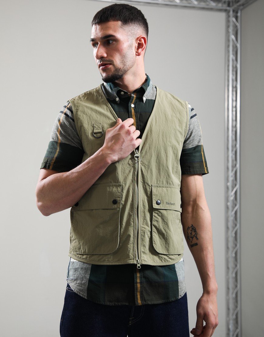 Barbour Festival Gilet Bleached Olive