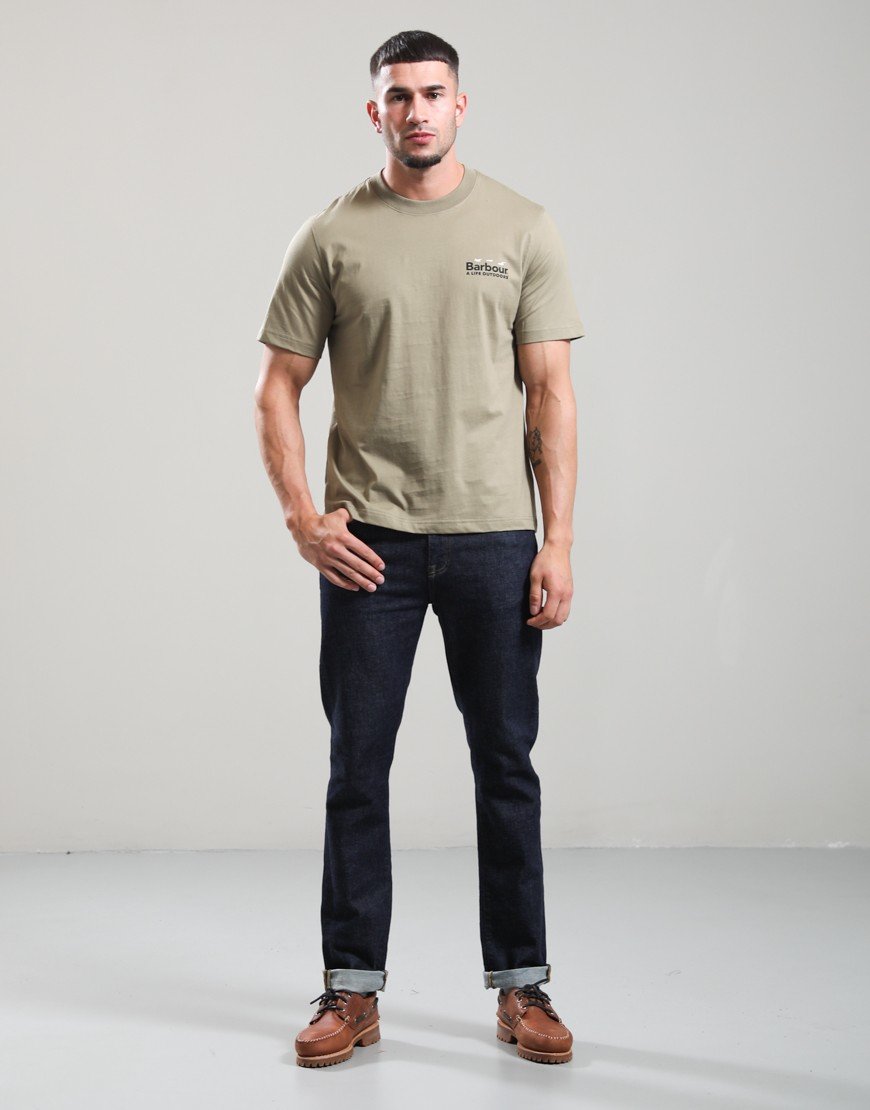 Barbour Fly Home Relaxed Graphic T-Shirt Mushroom