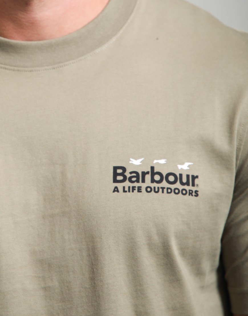 Barbour Fly Home Relaxed Graphic T-Shirt Mushroom