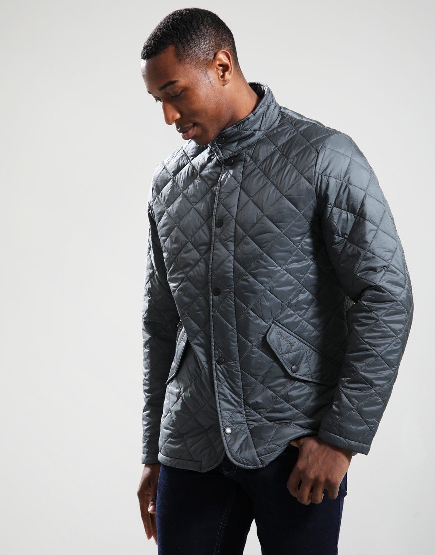 Barbour Flyweight Chelsea Quilted Jacket Charcoal
