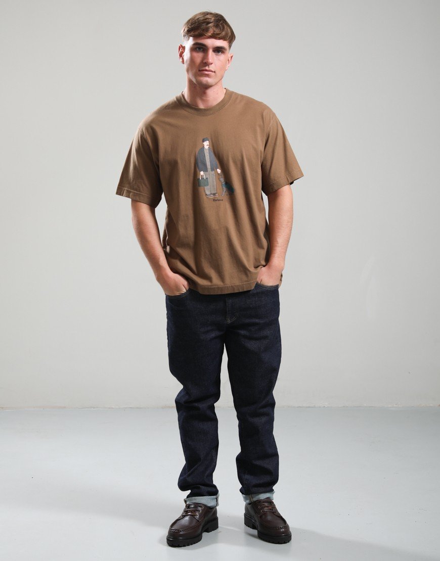 Barbour Fordyce Graphic T-Shirt Sepia
