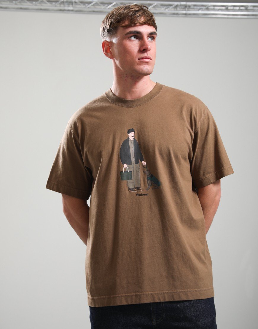 Barbour Fordyce Graphic T-Shirt Sepia