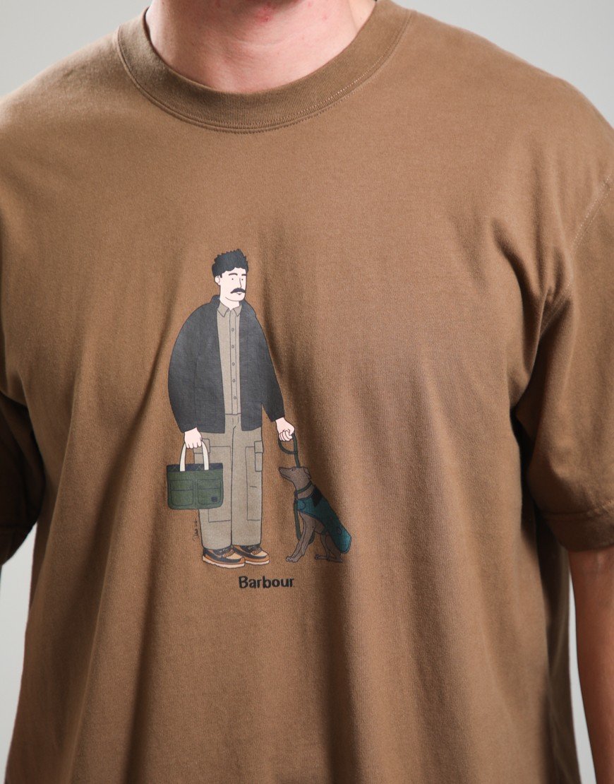Barbour Fordyce Graphic T-Shirt Sepia
